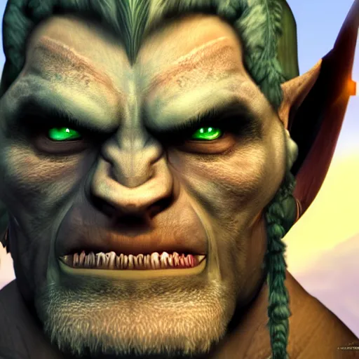 Prompt: world of warcraft orc portrait 4k