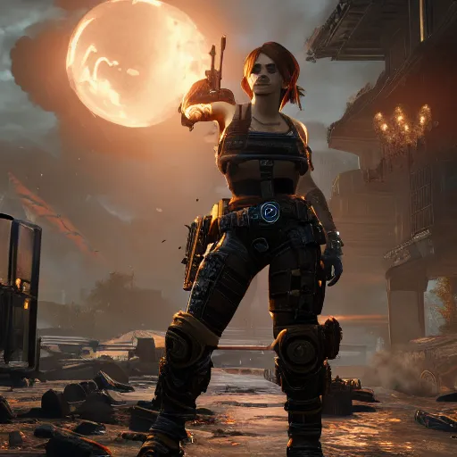 Image similar to emma watson in gears of war, destiny 2, witcher 3, god of war, warframe, cyberpunk 2 0 7 7, overwatch, fortnite, highly detailed, extremely high quality, hd, 4 k, professional photographer, 4 0 mp, lifelike, top - rated, award winning, realistic, detailed lighting, detailed shadows, sharp, edited, corrected, trending