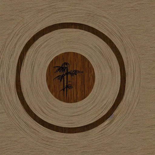 Image similar to a circle of bamboo, small details, logo