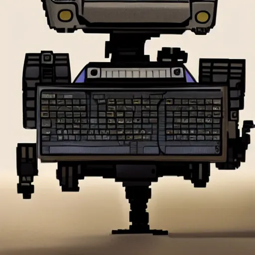 Image similar to wall - e as a commodore 6 4