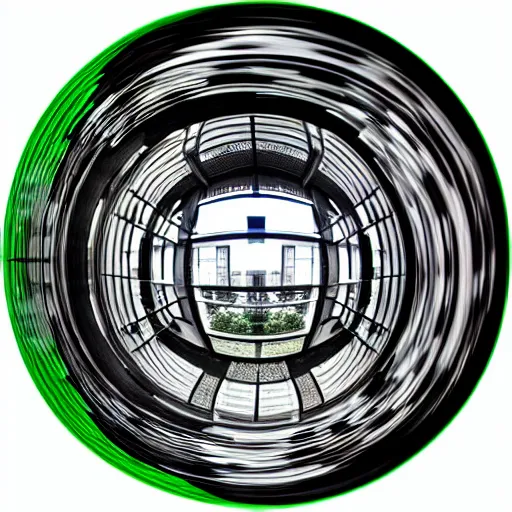 Image similar to inside a mirror sphere