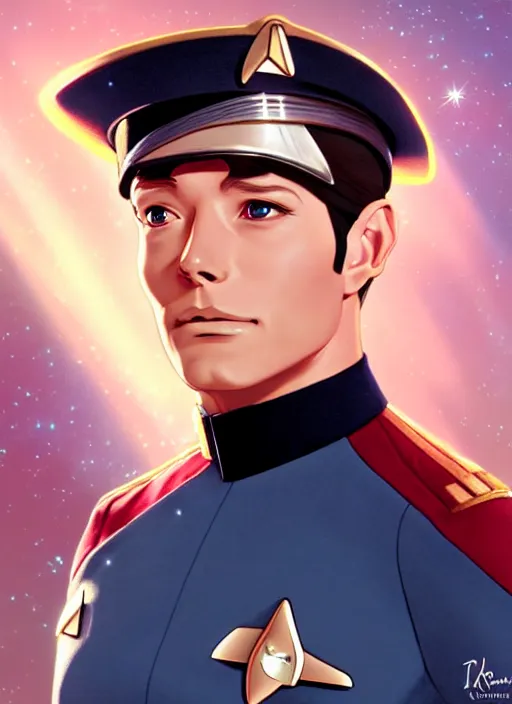 Image similar to cute star trek officer napoleon bonaparte, natural lighting, path traced, highly detailed, high quality, digital painting, by don bluth and ross tran and studio ghibli and alphonse mucha, artgerm