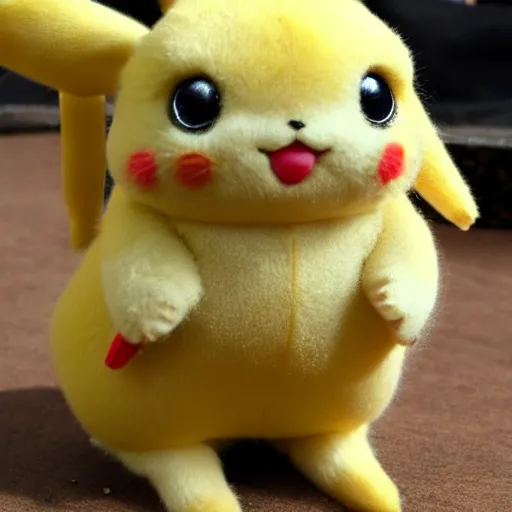 Prompt: a cashmere Pikachu