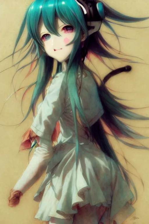 Prompt: ( ( ( ( ( real girl hatsune miku. muted colors. ) ) ) ) ) by jean - baptiste monge!!!!!!!!!!!!!!!!!!!!!!!!!!!