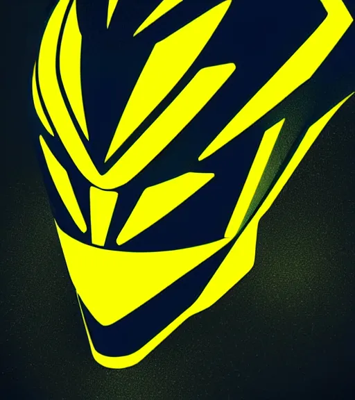 Prompt: symmetry!! yellow ranger, lightning - bolt - shaped helmet!!, hard edges, product render retro - futuristic poster scifi, lasers and neon circuits, yellow ranger, thunder, lightning element, intricate, elegant, highly detailed, digital painting, artstation, concept art, smooth, sharp focus, illustration, dreamlike, art by artgerm