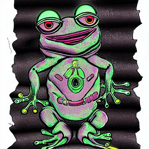 Prompt: cyberpunk frog