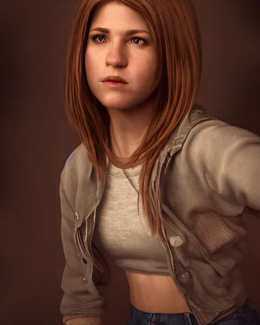 Image similar to Beautiful art portrait of hayley berry as Rachel Green in friends, atmospheric lighting, intricate detail, cgsociety, hyperrealistic, octane render, RPG portrait, ambient light, dynamic lighting