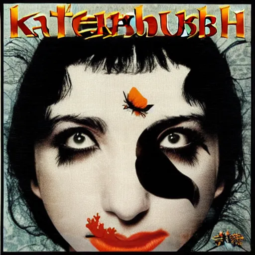 Prompt: katebush, japanese album cover