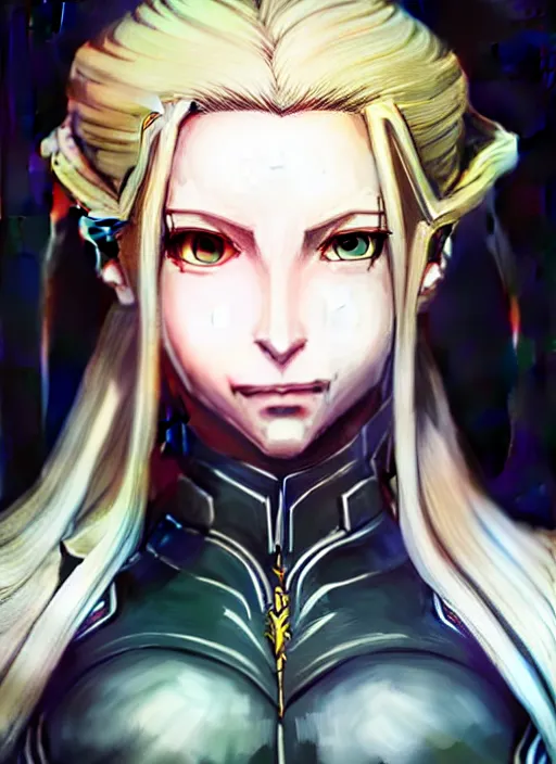 Prompt: a portrait of quistis an ultrafine detailed painting, detailed painting, detailed eyes!!, final fantasy octopath traveler lovecraft ghibly