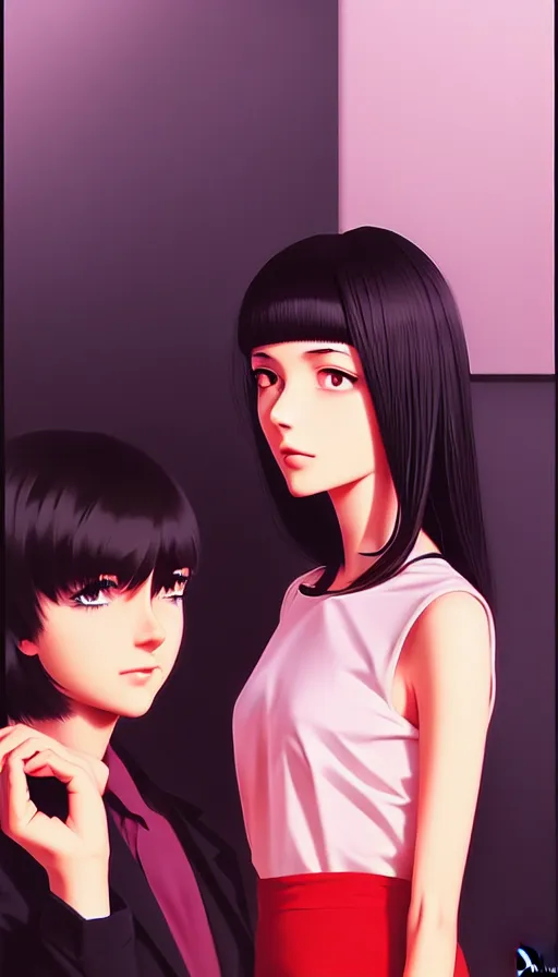 Image similar to the two complementary forces that make up all aspects and phenomena of life, by ilya kuvshinov