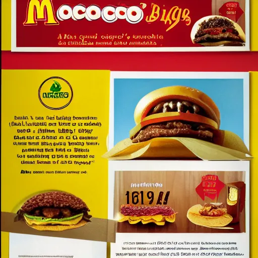 Prompt: promotional advertisement for mcdonald's burger taco