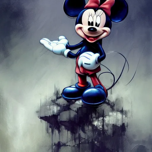 Prompt: portrait of mickey mouse, epic, tragic, military art, fantasy, dieselpunk, hd shot, digital portrait, beautiful, artstation, comic style, by artgerm, guy denning, jakub rozalski, magali villeneuve and charlie bowater