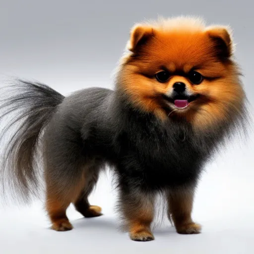 Prompt: a pomeranian dog made of clouds