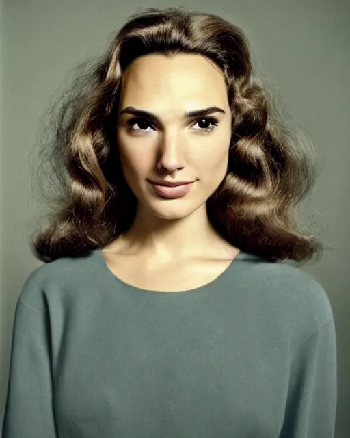 Prompt: kodak portra 4 0 0, 8 k, highly detailed, britt marling style, mario testino style, 3 / 4 photographic close - up face of a beautiful gal gadot with 1 9 6 0 s hairstyle, 1 9 6 0, 1 9 6 0 s style, symmetrical, hasselblad x 1 d - 5 0 c, medium format, soft light