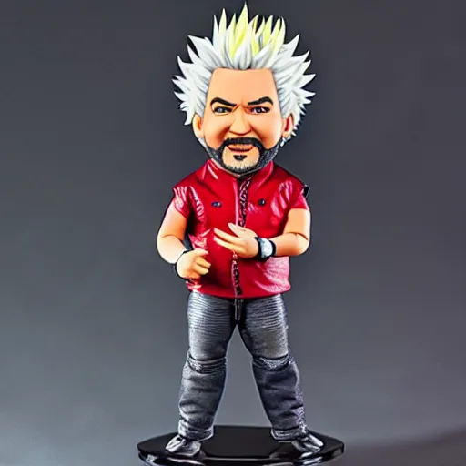 Image similar to Guy Fieri action figure, product photo, detailed, 4k