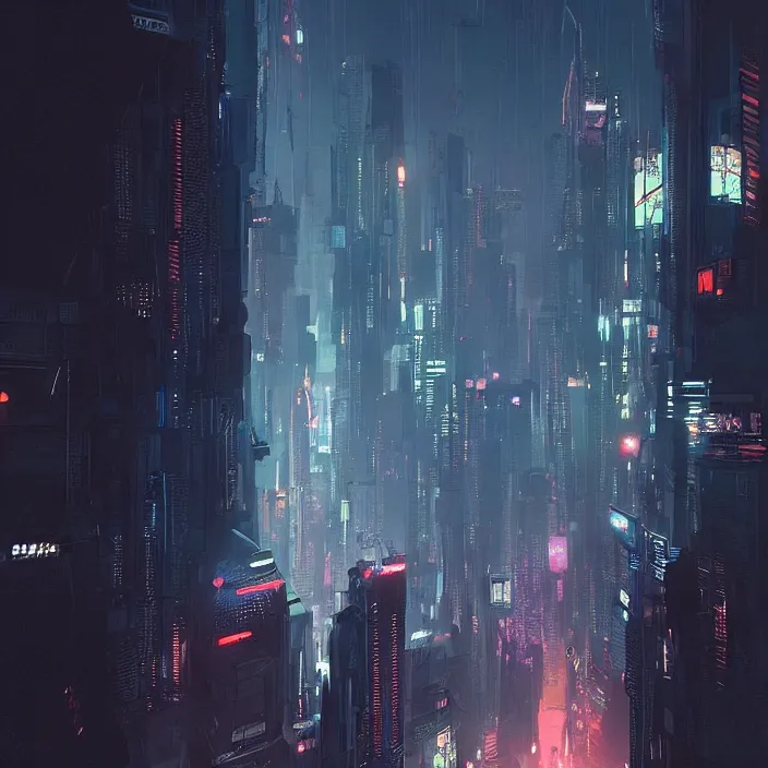 Prompt: noir skyline from cyberpunk thailand of the future, digital art, concept art, by greg rutkowski, by syd mead