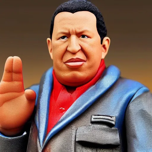 Image similar to hugo chavez action figure. realistic. photo. photorealistic. detailed. high quality. high resolution. lossless quality. lossless. 8 k. hdr. 4 k. 8 k resolution. 1 6 k resolution