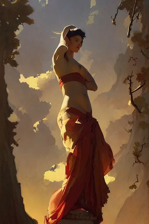 Prompt: landscape, taoism, painting by greg rutkowski, j. c. leyendecker, artgerm