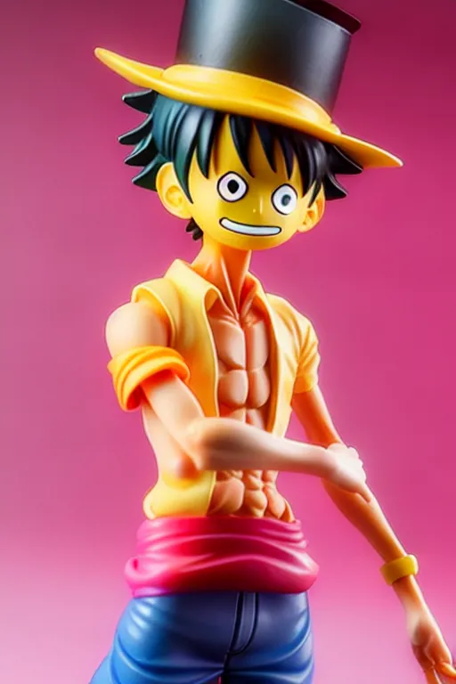 Image similar to figurine of luffy wearing an elegant summer blouse, personification, official store photo, commercial photo, featured on amiami, lovecraftian, 8 k, 8 5 mm, beautiful composition