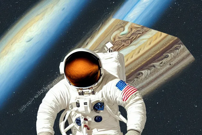 Image similar to Astronaut on Jupiter