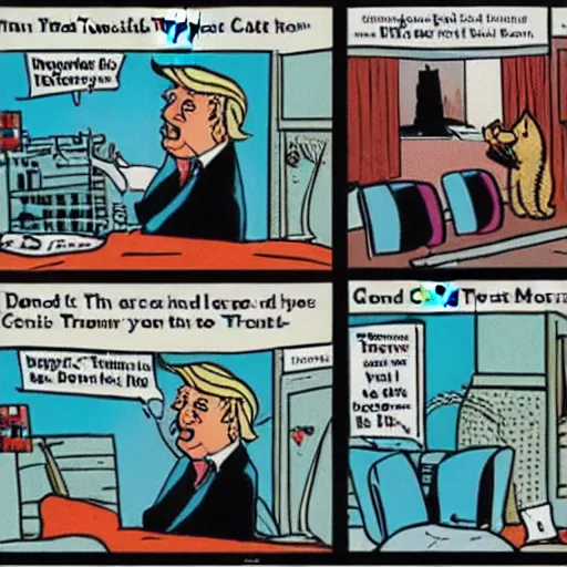 Image similar to donald trump as a cat in the comic maus by art spiegelman