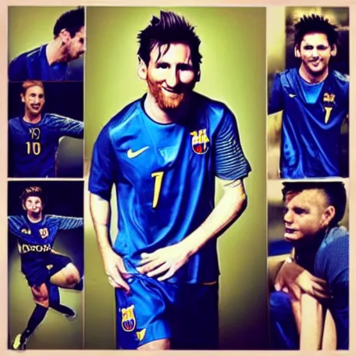 Image similar to “old Leo Messi studio photo”