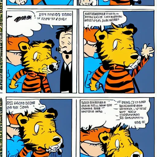 Image similar to Calvin and Hobbes comic featuring Snoop Dogg