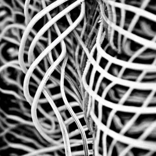 Prompt: curly tendrils of a climber, award winning black and white photography