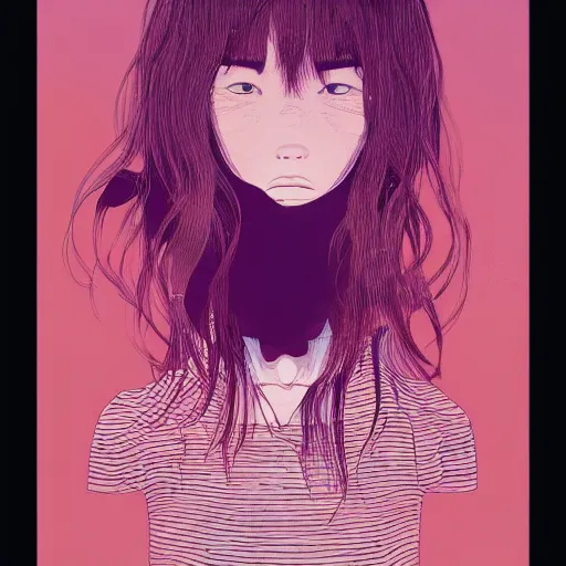 Image similar to a portrait of a girl by inio asano, beeple and james jean, hiroyuki takahashi color scheme