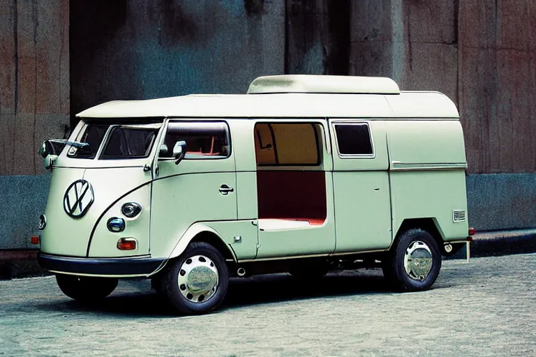 Image similar to futuristic concept citroen h van volkswagen, ektachrome photograph, volumetric lighting, f 8 aperture, cinematic eastman 5 3 8 4 film