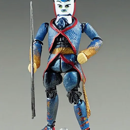 Prompt: Photo of an Evil moonface action figure, japanese action figure