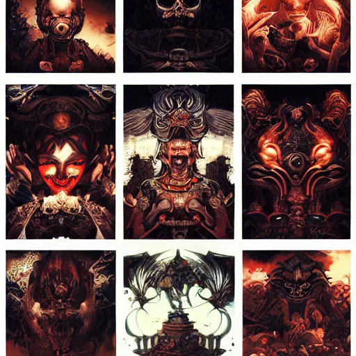 Prompt: 😈👹, symmetrical, dynamic lighting, darker intense, detailed, by bambang nurdianshyah, garis edelweiss, roby dwi antono and dan mumford, ayami kojima, takato yamamoto, barclay shaw, karol bak, yukito kishiro, norman rockwell