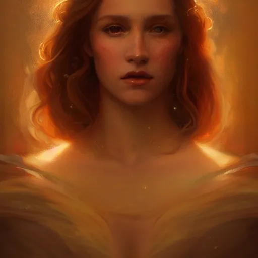 Image similar to majestic gracious regal seductive aphrodite portrait, ancient greece, atmospheric lighting, painted, intricate, volumetric lighting, beautiful, rich deep colours masterpiece, golden hour, sharp focus, ultra detailed, by leesha hannigan, ross tran, thierry doizon, kai carpenter, ignacio fernandez rios