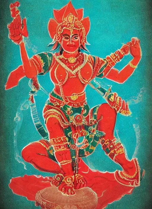 Image similar to kali - durga soviet union style