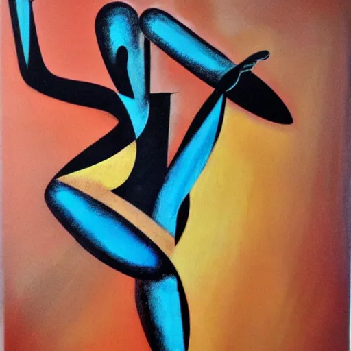 Image similar to ballet dancer cubist