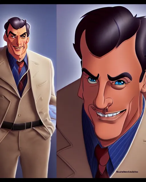 Prompt: handsome adult man character portrait, by don bluth, sci - fi environment, highly detailed, dynamic shadows, 4 k, wallpaper - 1 0 2 4