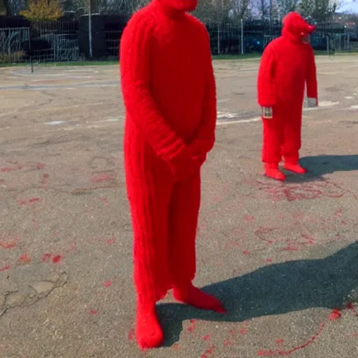 Image similar to very red man