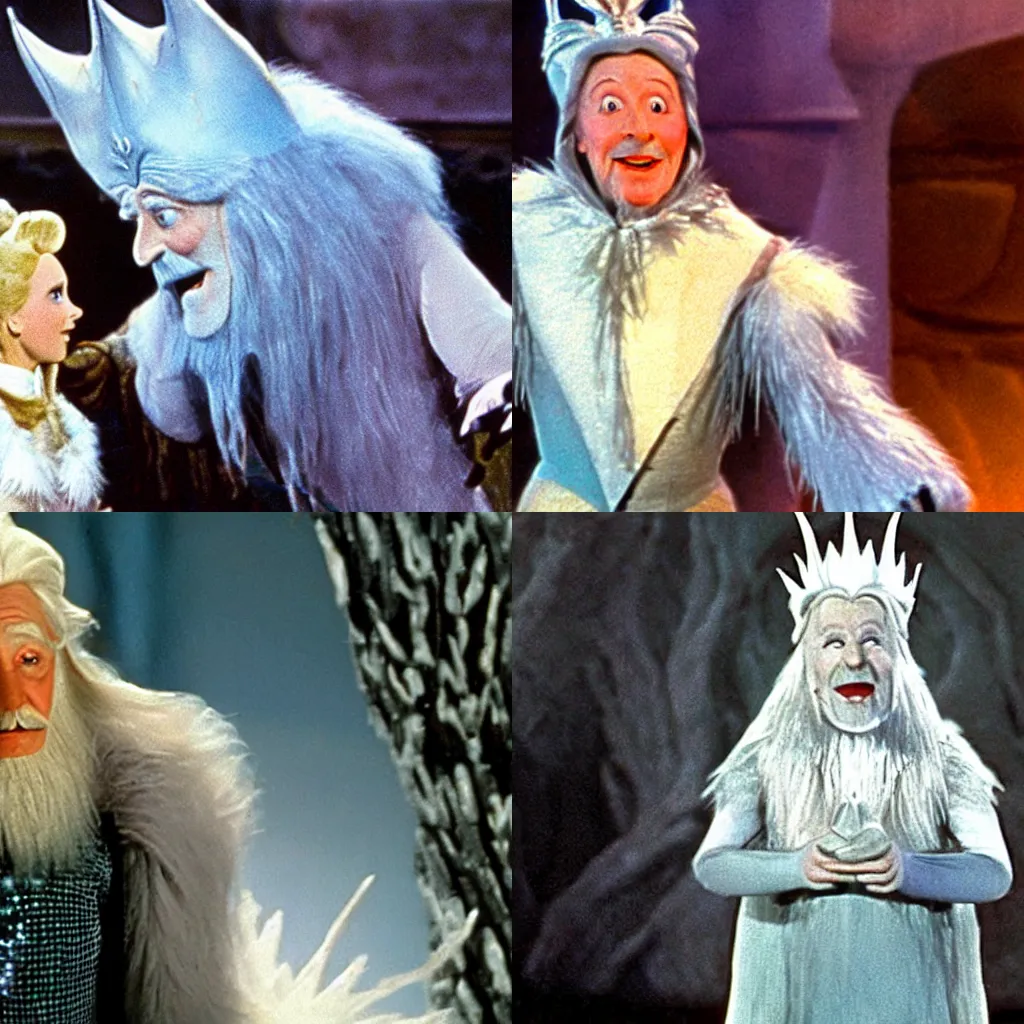 Prompt: still of the ice king from The Wizard of Oz