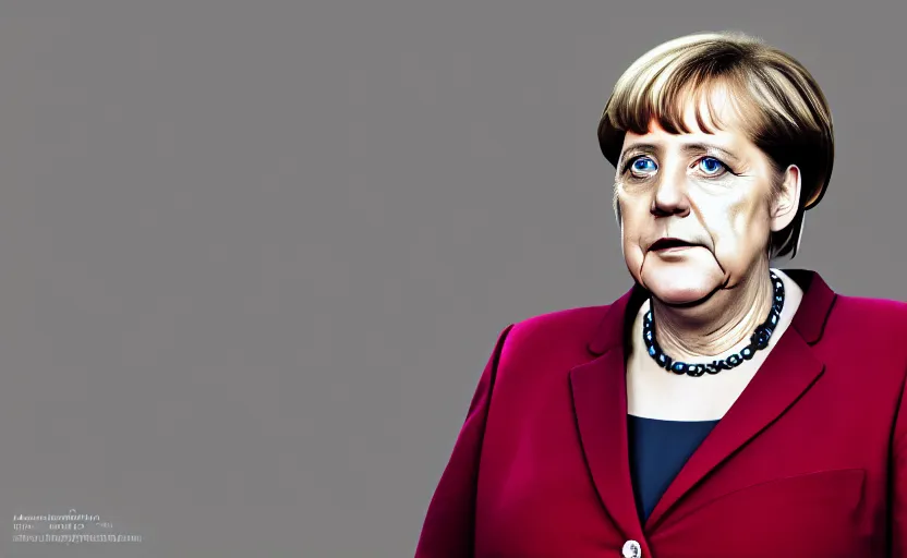 Image similar to portrait of angela merkel dressed as a military officer, minimalist triangle digital art, natural light, sharp, detailed face, magazine