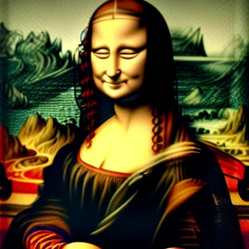 Image similar to mona lisa in chinese dress