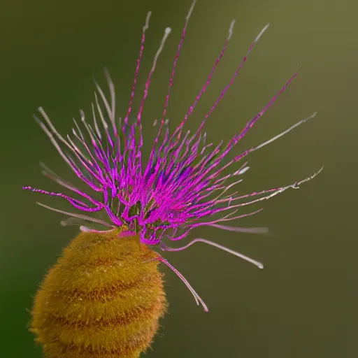 Prompt: the mulatto stuck to the sundew flower, beautiful, hyper-realistic, high resolution, hypnotic measurements , 8k, hyper-detailed