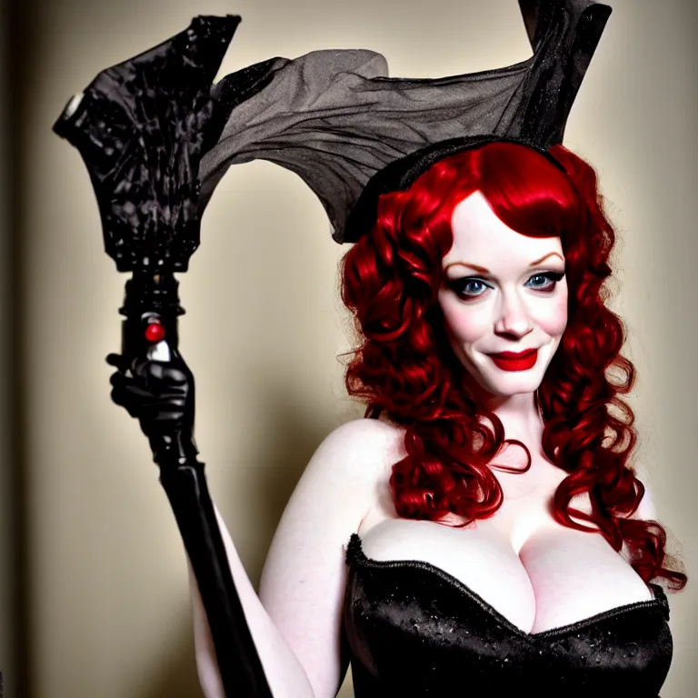 Prompt: full body photograph of christina hendricks as a vampire queen, extremely detailed. dslr. 3 5 mm.