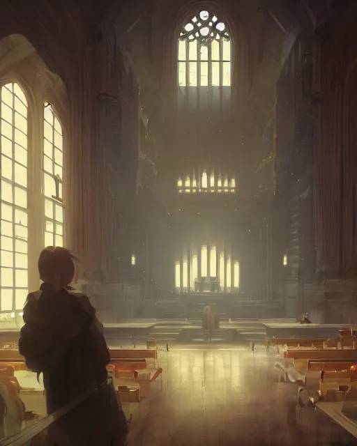 Image similar to pipe organ, single subject, smoke, ghosts, scenic full shot, ambient lighting, detailed face, by makoto shinkai, stanley artgerm lau, wlop, rossdraws
