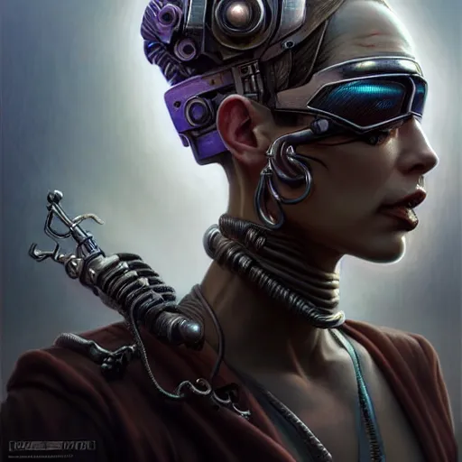 Image similar to front shot of a cyberpunk criminal character, intricate, elegant, highly detailed, centered, digital painting, artstation, concept art, smooth, sharp focus, illustration, artgerm, Tomasz Alen Kopera, Peter Mohrbacher, donato giancola, Joseph Christian Leyendecker, WLOP, Boris Vallejo, mugshot!!!!!