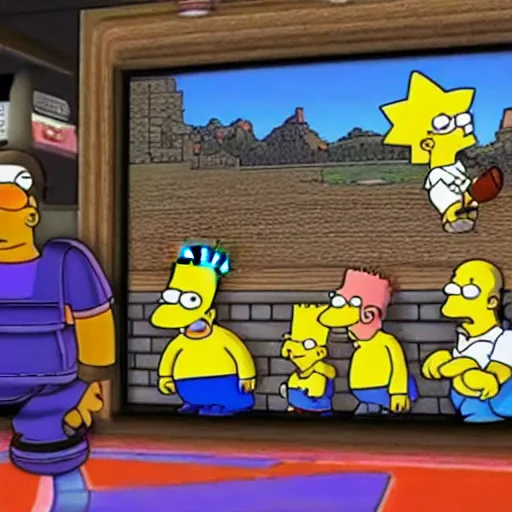 Prompt: Homer Simpson in Super Smash Bros.