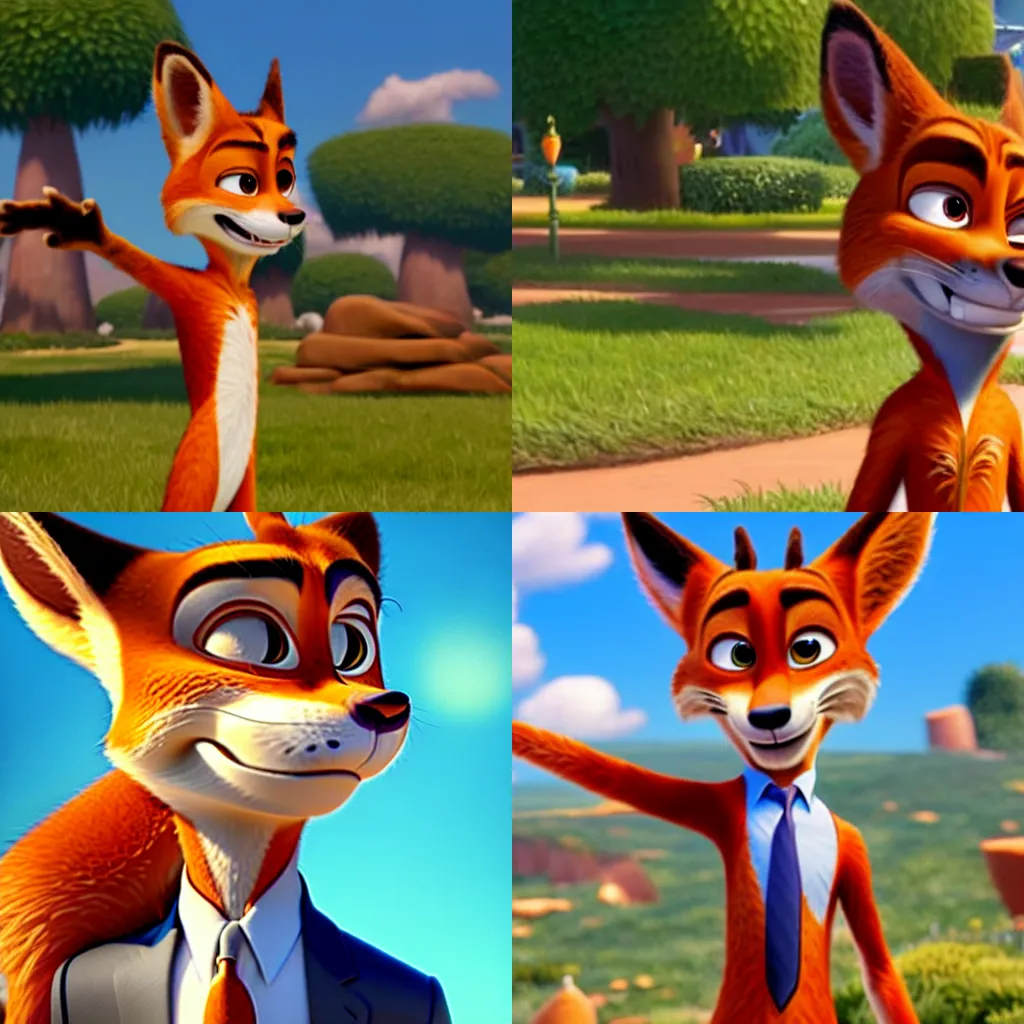 Image similar to Nick Wilde from Zootopia