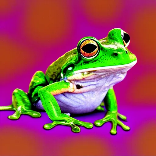 Prompt: cute frog, digital art, 4 k, detailed
