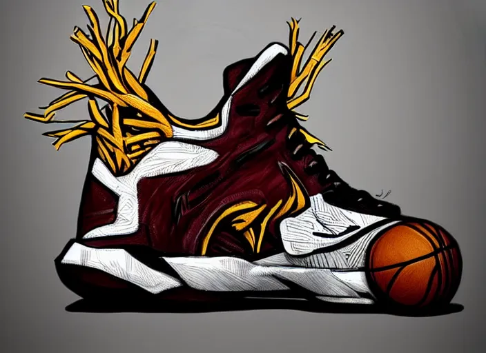 basketball sneakers concept of groot, trending on