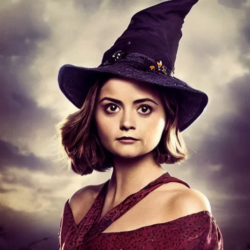 Image similar to jenna coleman as a beautiful witch