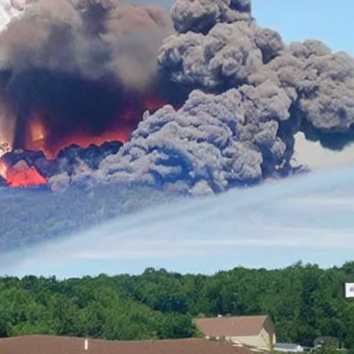 Prompt: breaking news report of a massive explosion going off in west virginia